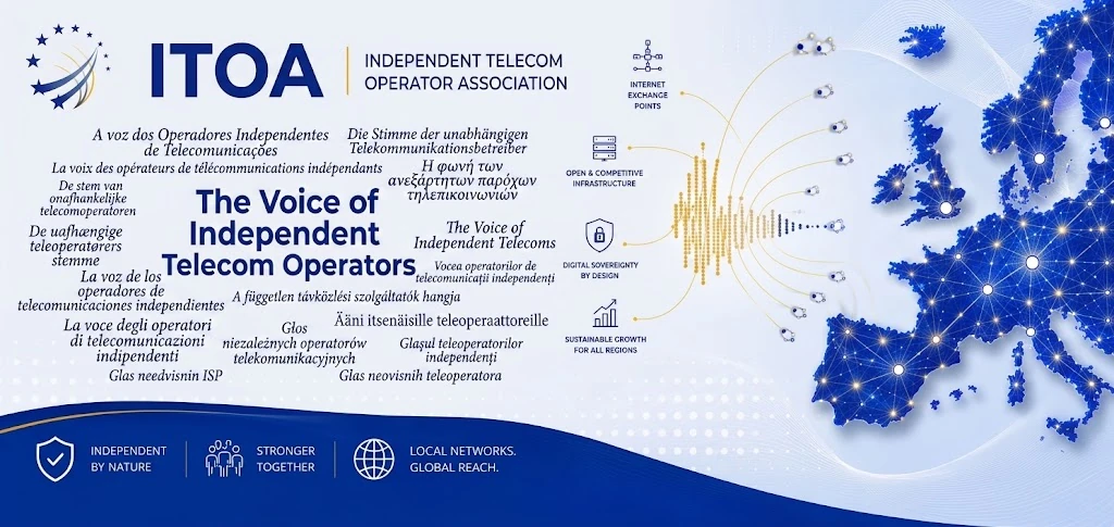 ITOA — The Voice of Independent Telecom Operators. Independent by nature, stronger together, built for digital sovereignty, connecting and powering communities.